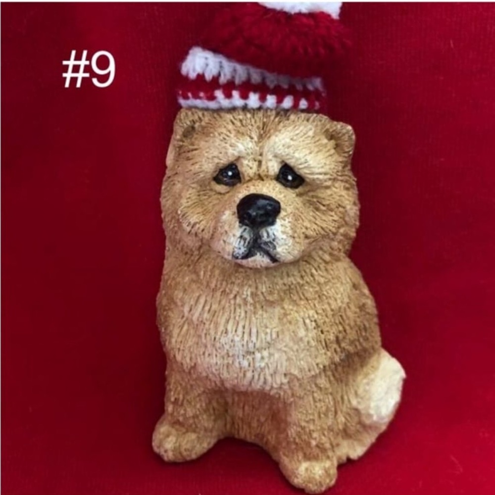 Chow Chow Dog Holiday Ornaments, Tan